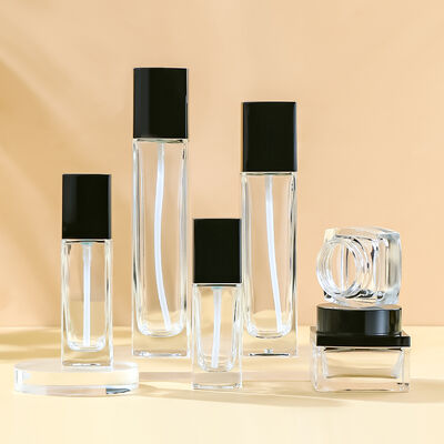 Leekproof milieuvriendelijke aanpasbare glazen cosmetische fles voor premium verpakkingen voor huidverzorging