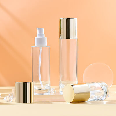 Leakproof aanpasbare milieuvriendelijke glazen lotionfles voor huidverzorging verpakkingen